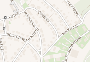 Oválová v obci Praha - mapa ulice