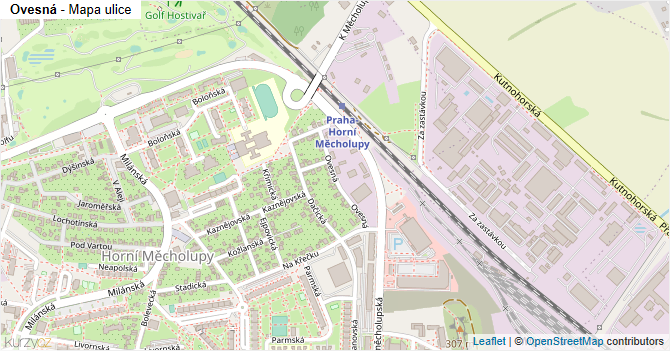 Ovesná - mapa ulice