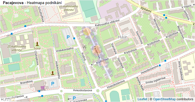Pacajevova - mapa podnikání