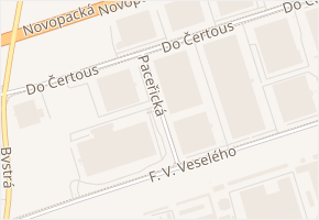 Paceřická v obci Praha - mapa ulice