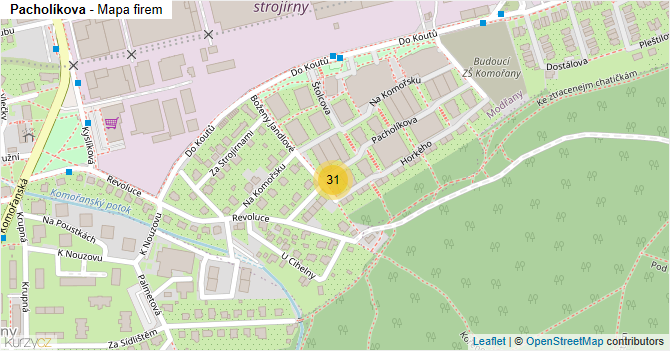 Pacholíkova - mapa firem