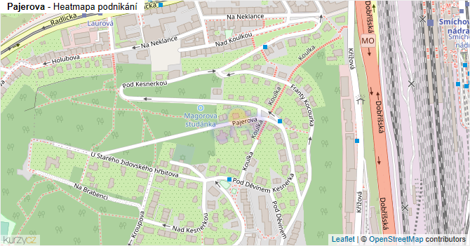 Pajerova - mapa podnikání