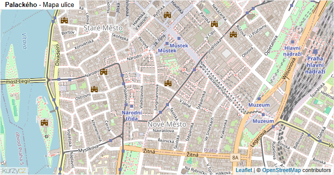 Palackého - mapa ulice