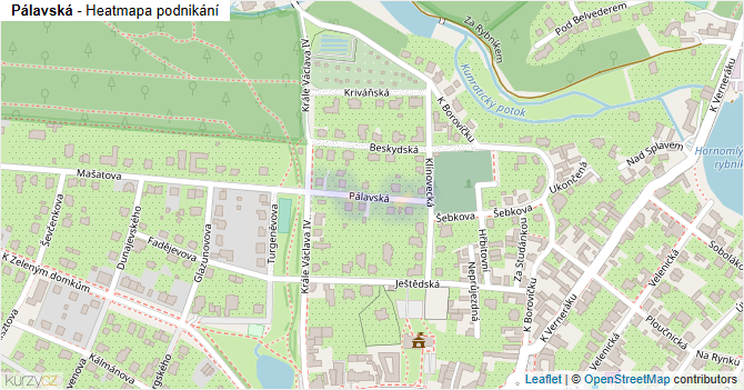 Pálavská - mapa podnikání