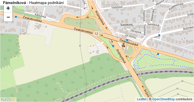 Pámelníková - mapa podnikání