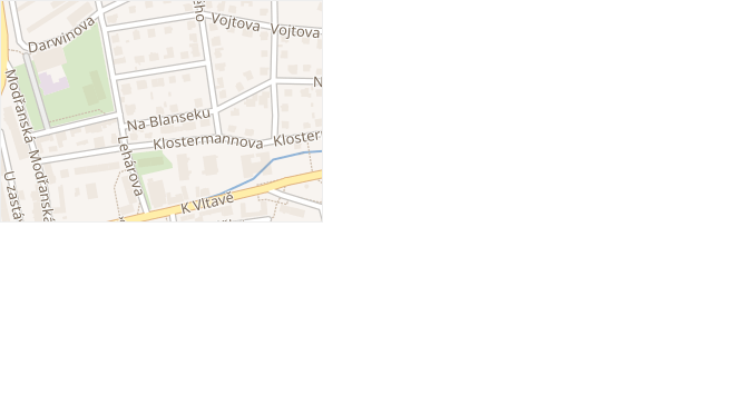 Pancířova v obci Praha - mapa ulice