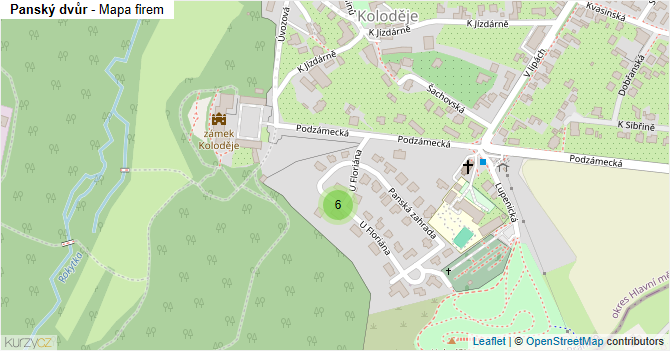Panský dvůr - mapa firem