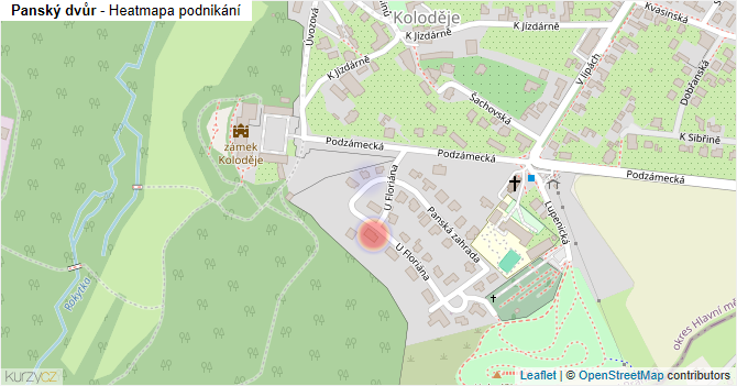 Panský dvůr - mapa podnikání