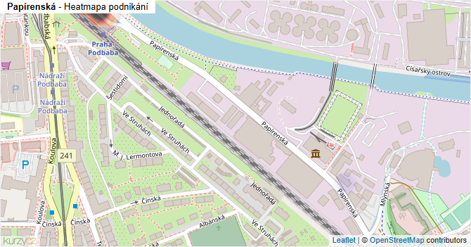 Papírenská - mapa podnikání