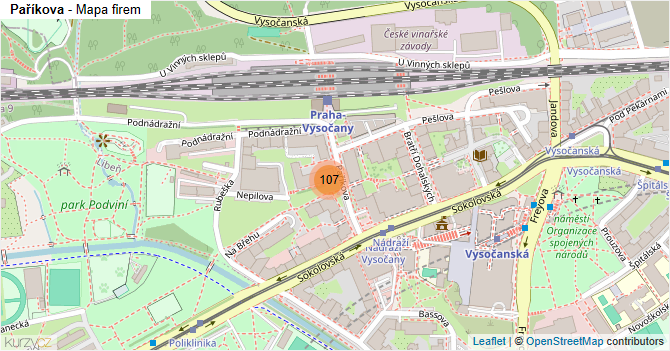 Paříkova - mapa firem
