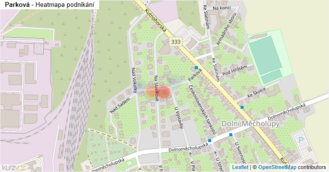 Parková - mapa podnikání