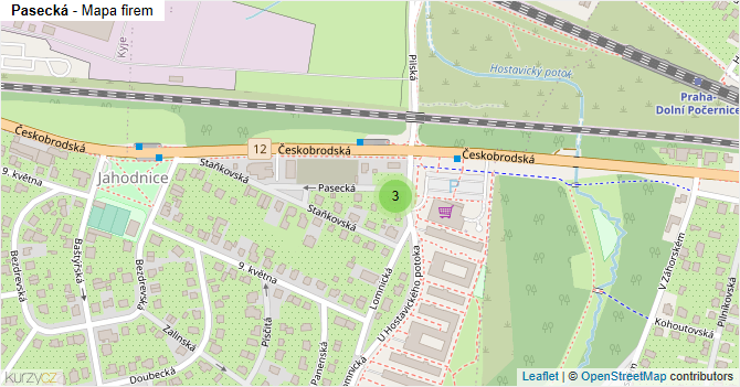 Pasecká - mapa firem