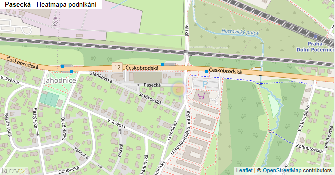 Pasecká - mapa podnikání
