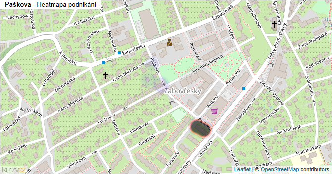 Paškova - mapa podnikání