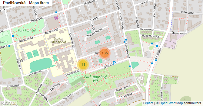 Pavlišovská - mapa firem