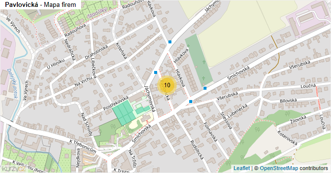 Pavlovická - mapa firem