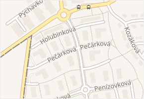 Pečárková v obci Praha - mapa ulice