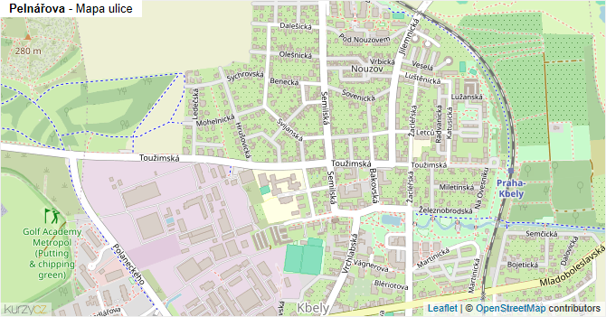 Pelnářova - mapa ulice