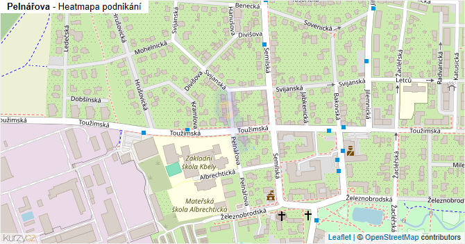 Pelnářova - mapa podnikání