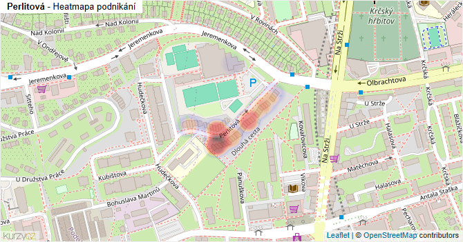 Perlitová - mapa podnikání