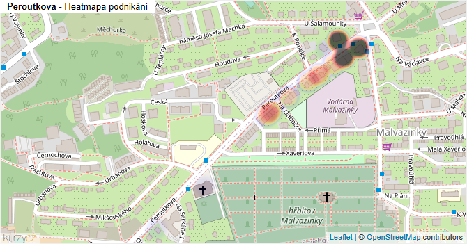 Peroutkova - mapa podnikání