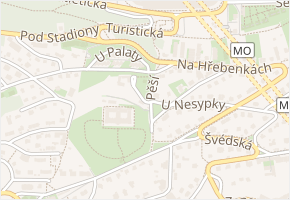 Pěší v obci Praha 5 - mapa ulice