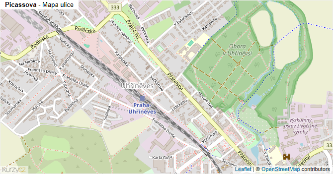 Picassova - mapa ulice