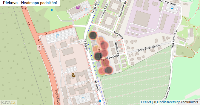 Pickova - mapa podnikání