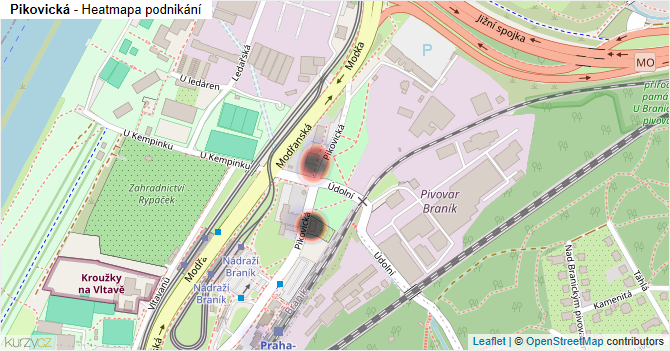 Pikovická - mapa podnikání
