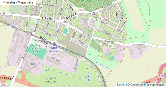 Pilařská - mapa ulice
