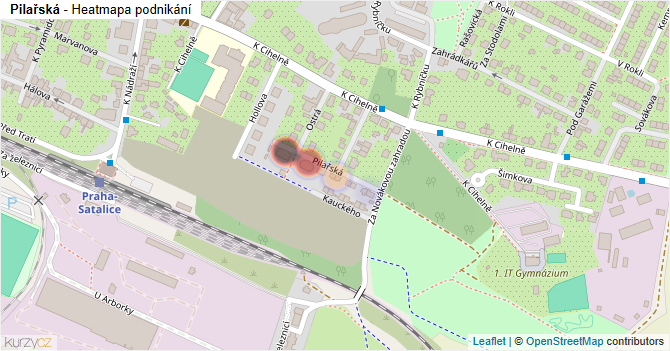Pilařská - mapa podnikání