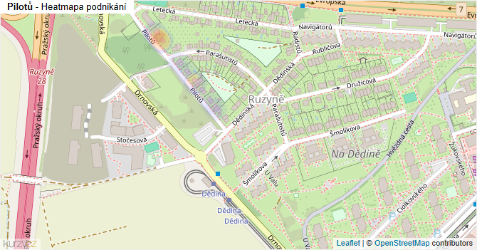 Pilotů - mapa podnikání