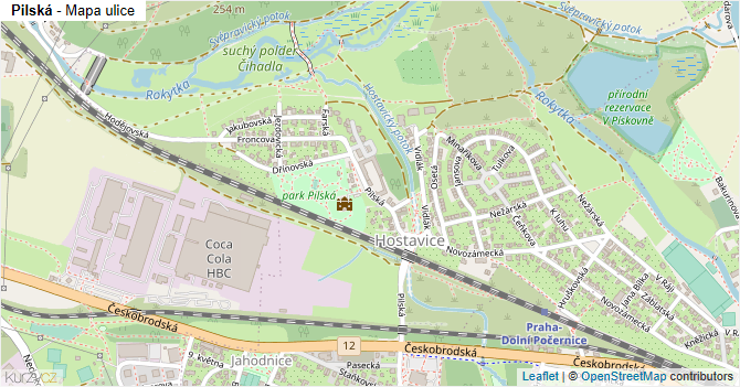 Pilská - mapa ulice
