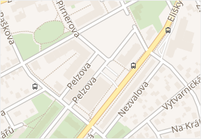 Pirnerova v obci Praha - mapa ulice