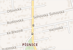 Písnice v obci Praha 9 - mapa části obce