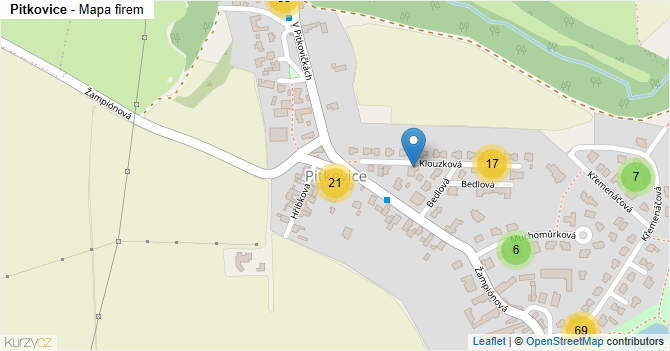 Pitkovice - mapa firem
