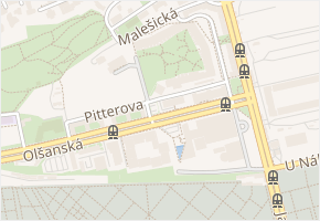 Pitterova v obci Praha 3 - mapa ulice