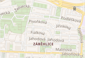 Pivoňková v obci Praha - mapa ulice