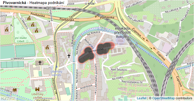 Pivovarnická - mapa podnikání