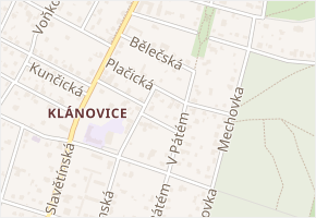 Plačická v obci Praha - mapa ulice