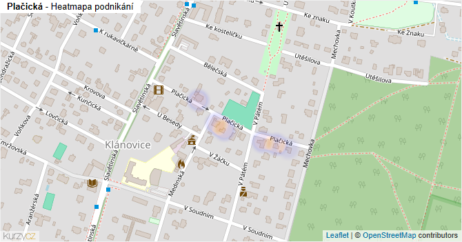 Plačická - mapa podnikání