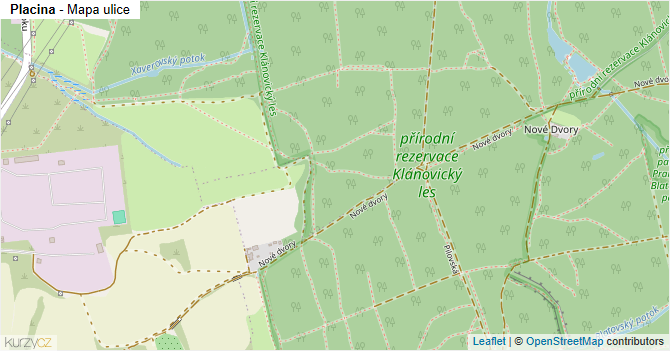 Placina - mapa ulice