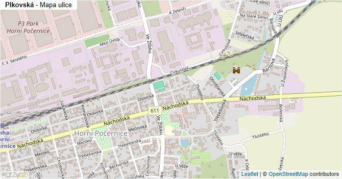Plkovská - mapa ulice