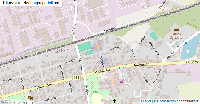 Plkovská - mapa podnikání