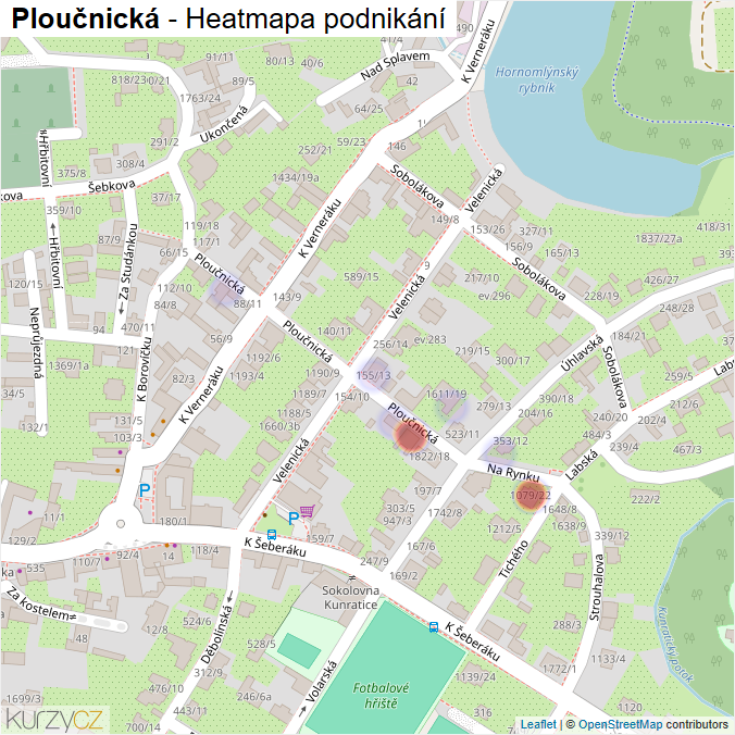 Mapa Ploučnická - Firmy v ulici.