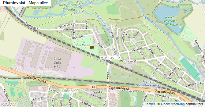 Plumlovská - mapa ulice