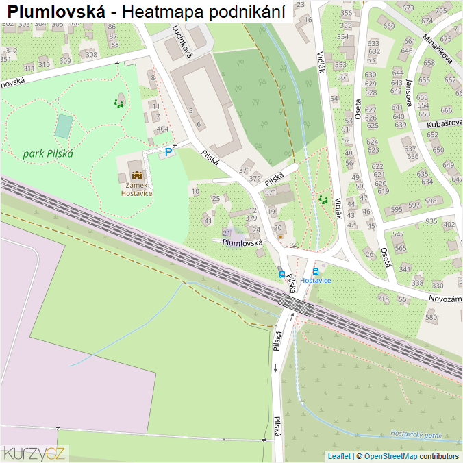 Mapa Plumlovská - Firmy v ulici.
