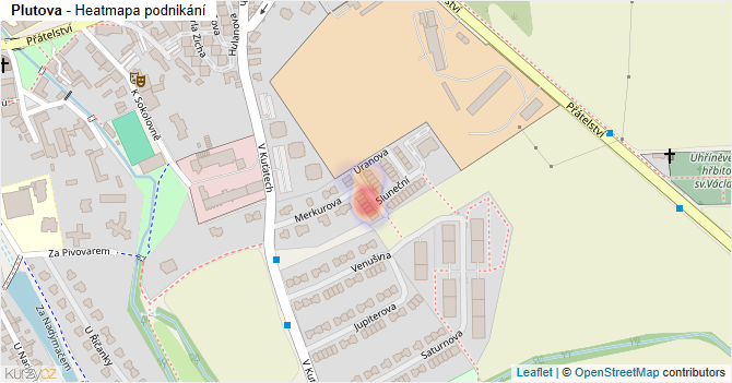 Plutova - mapa podnikání
