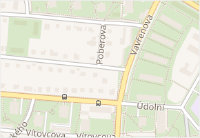 Poberova v obci Praha 8 - mapa ulice