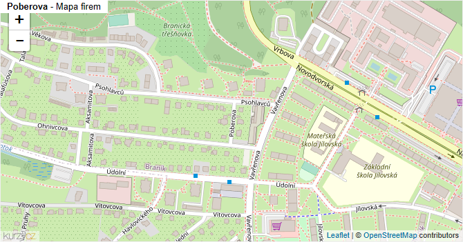 Poberova - mapa firem